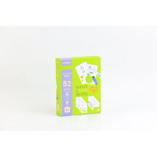 Mideer - Reusable Write & Wipe Cards - 123 & ABC - Age 3+