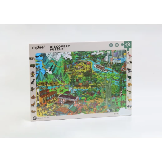 Mideer - Discovery Puzzle Big World Small World - South America - 70P - Age 3.5+