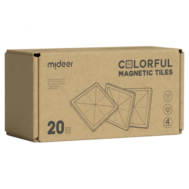 Mideer - Colorful Magnetic Tiles - Warm color - 20pcs