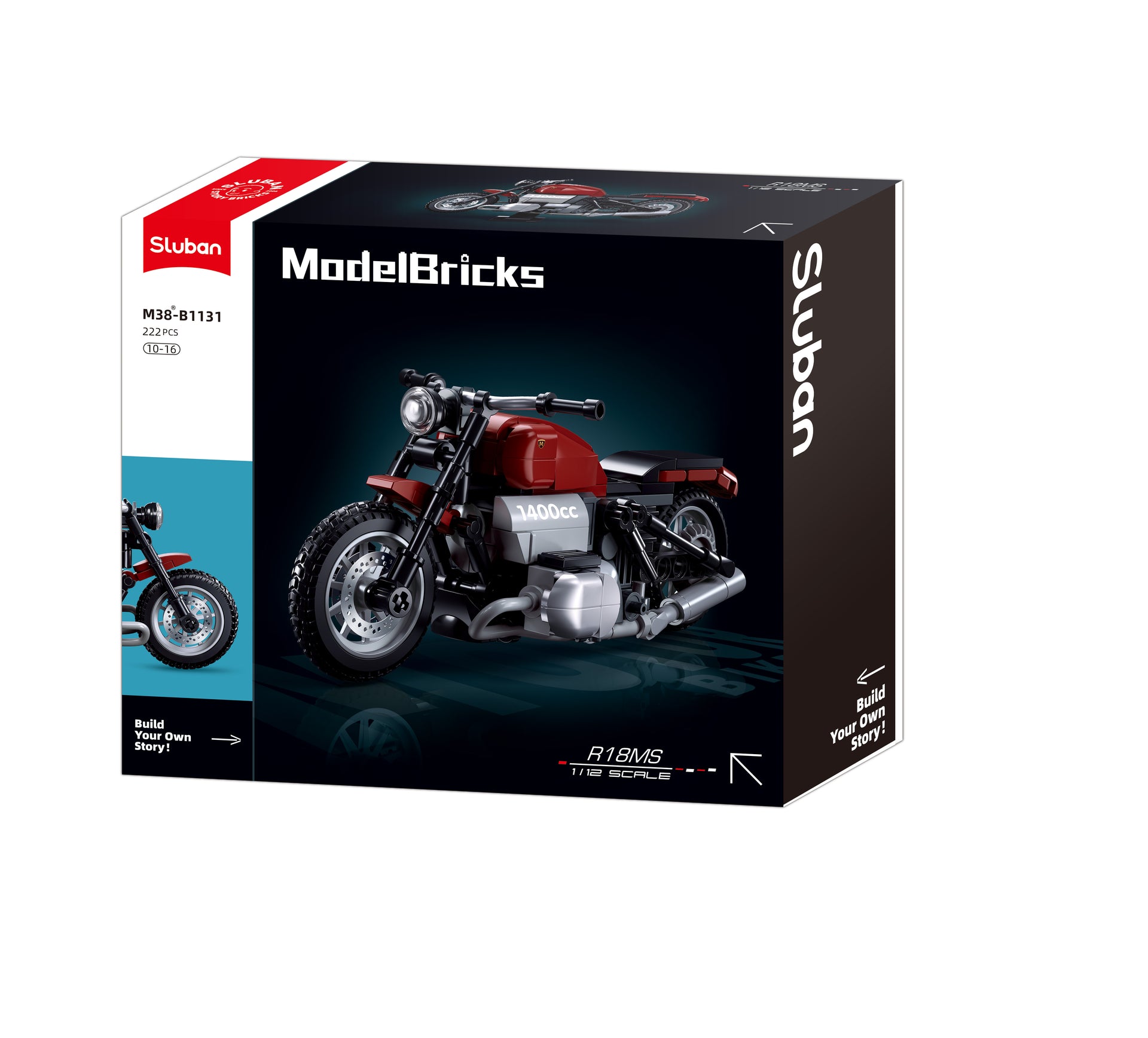 Sluban - Modelbricks - R18Ms Motorcycle 1/12 (222Pcs) - Age +10