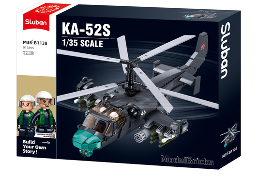Sluban - Modelbricks - Ka-52S Gunship 1/35 (913Pcs) - Age +12