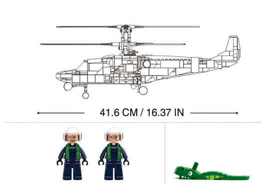 Sluban - Modelbricks - Ka-52S Gunship 1/35 (913Pcs) - Age +12