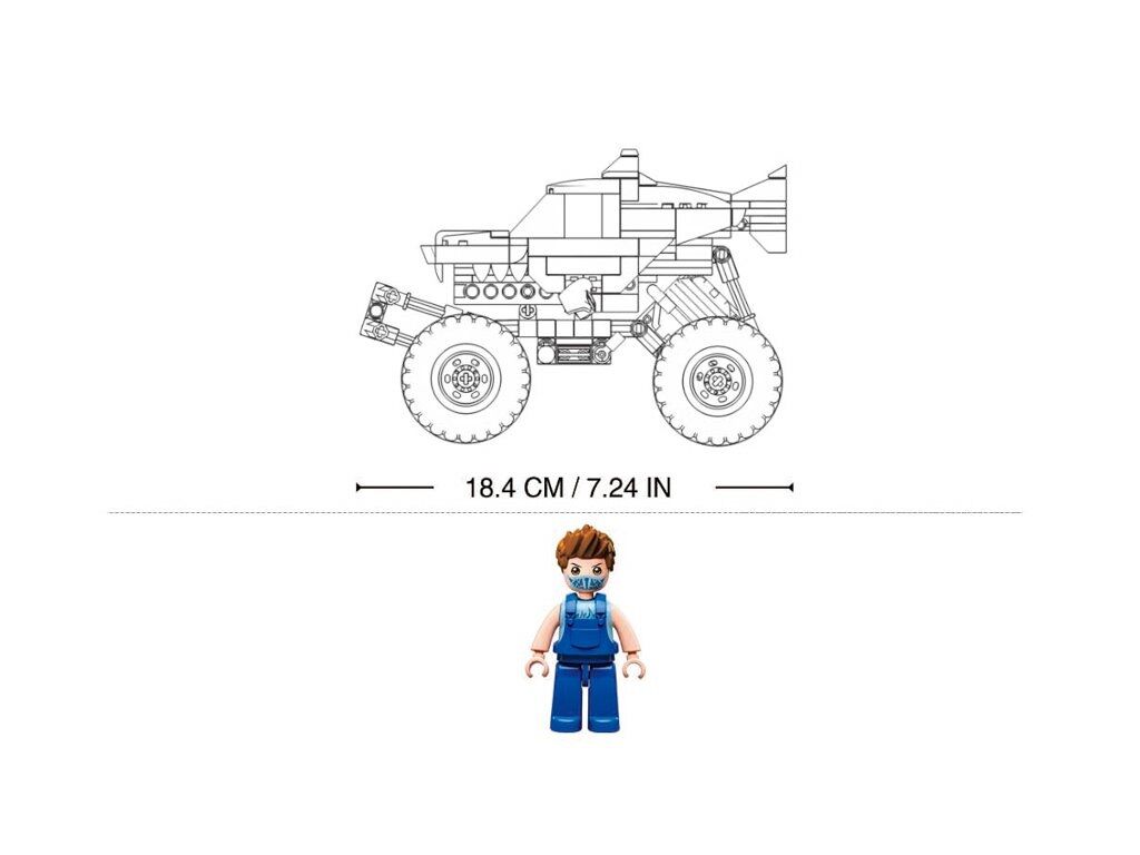 Sluban - Powerbricks - Off-Road Vehicle (Pull Back) (273 Pcs) - Age +6