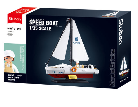 Sluban - Modelbricks - 1/35 The Rodeo Speed Boat 260Pcs - Age +8