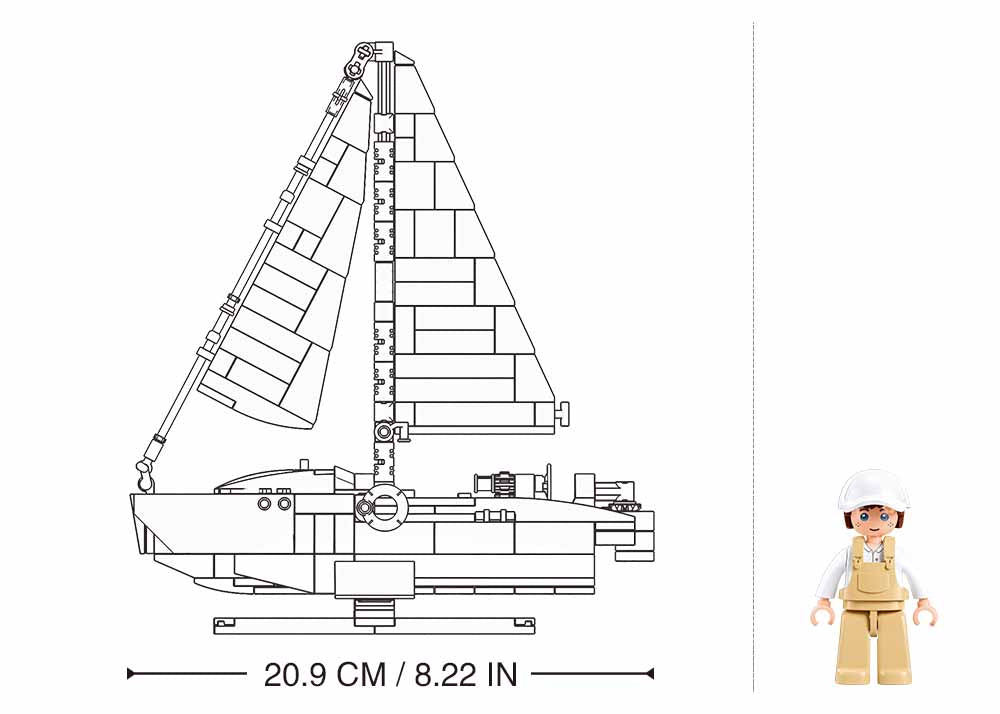 Sluban - Modelbricks - 1/35 The Rodeo Speed Boat 260Pcs - Age +8