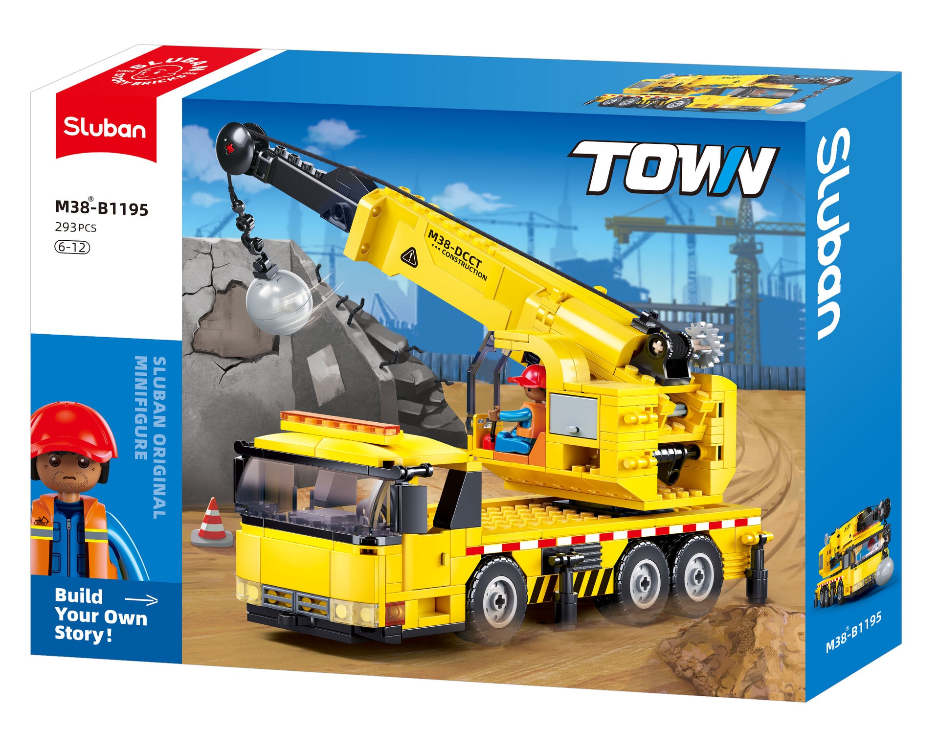 Sluban - Town - C2 Wheeled Crane 293Pcs - Age +6