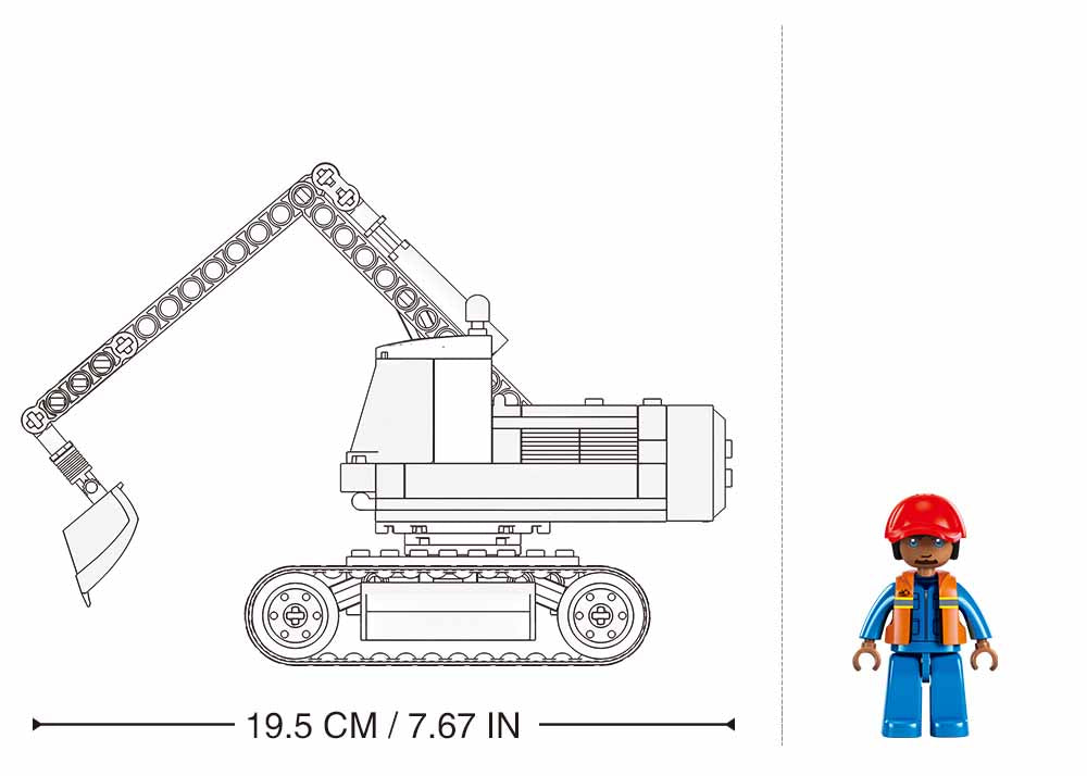 Sluban - Town - E6 Small Excavator 152Pcs - Age +6