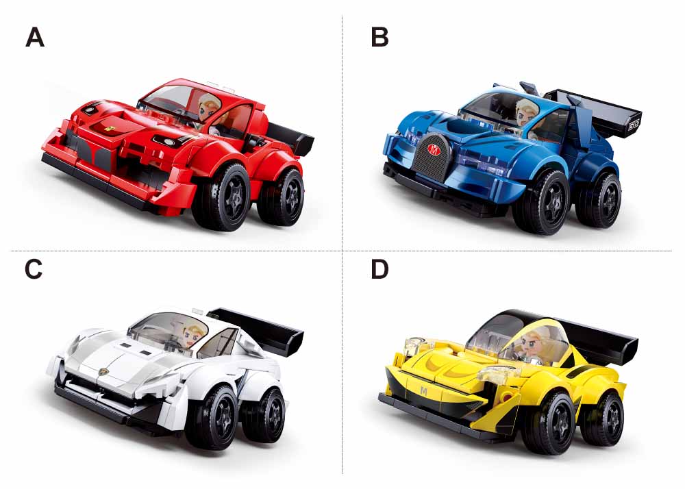 Sluban - Mcar - Hell Of Flush - Supercar - 4 Types - Age 6+