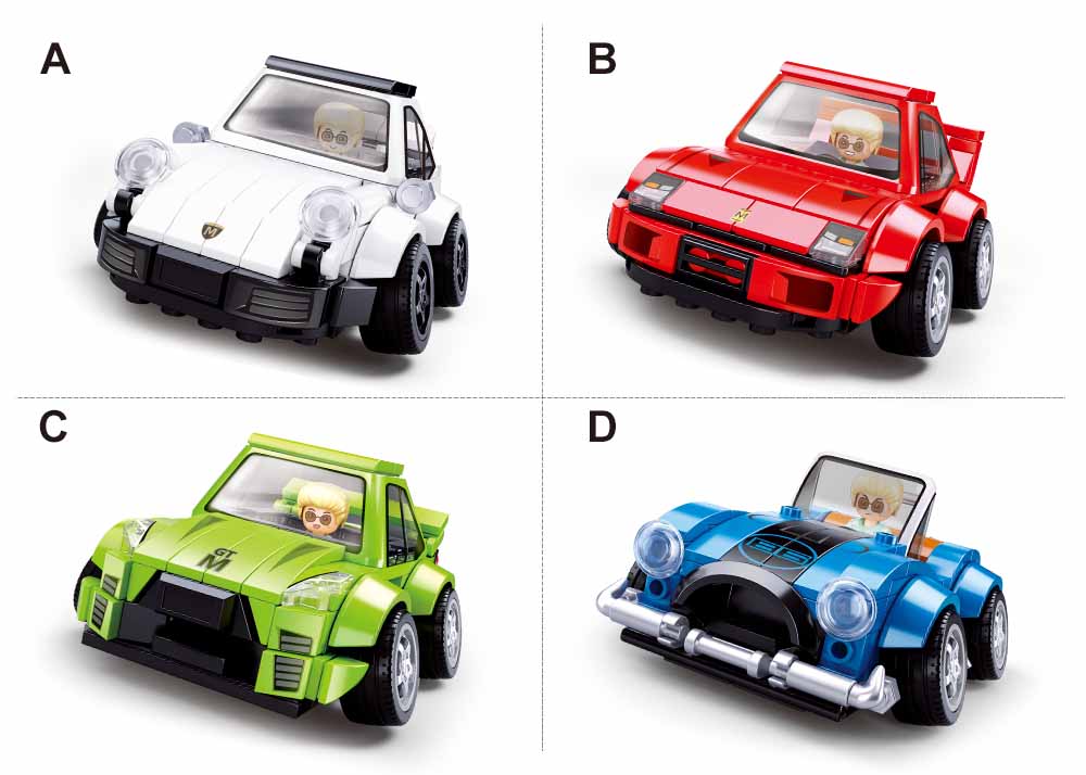 Sluban - Mcar - Hell Of Flush - Classic Car - 4 Types - Age 6+