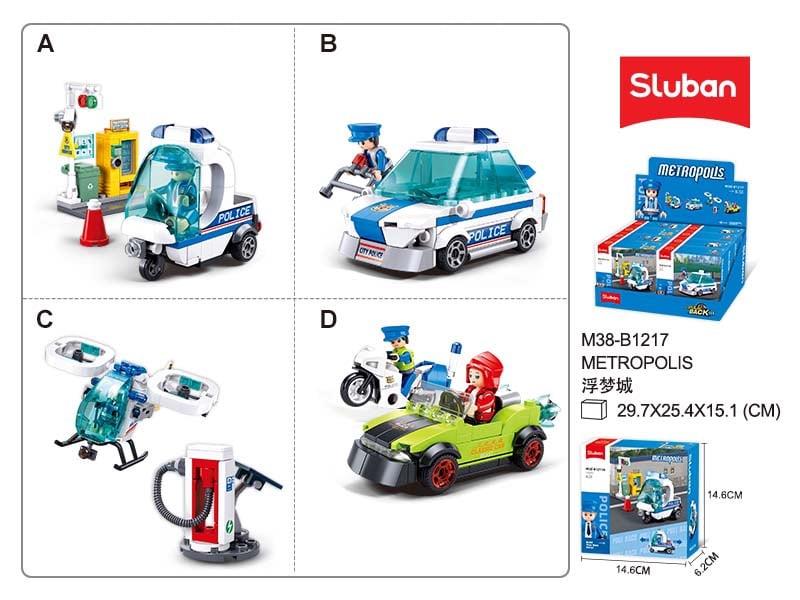 Sluban - Metropolis Patrol - 4 Types - Age 6+