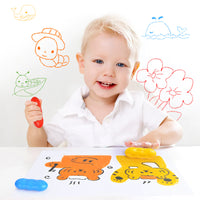 Mideer - Washable Beeswax Pease Crayons - 8 colors - Peas shape - Age 3+