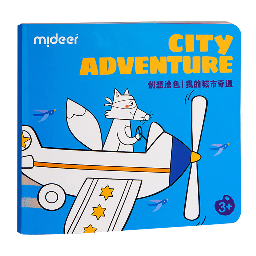 Mideer - Coloring Book - City Adventure - Age 3+