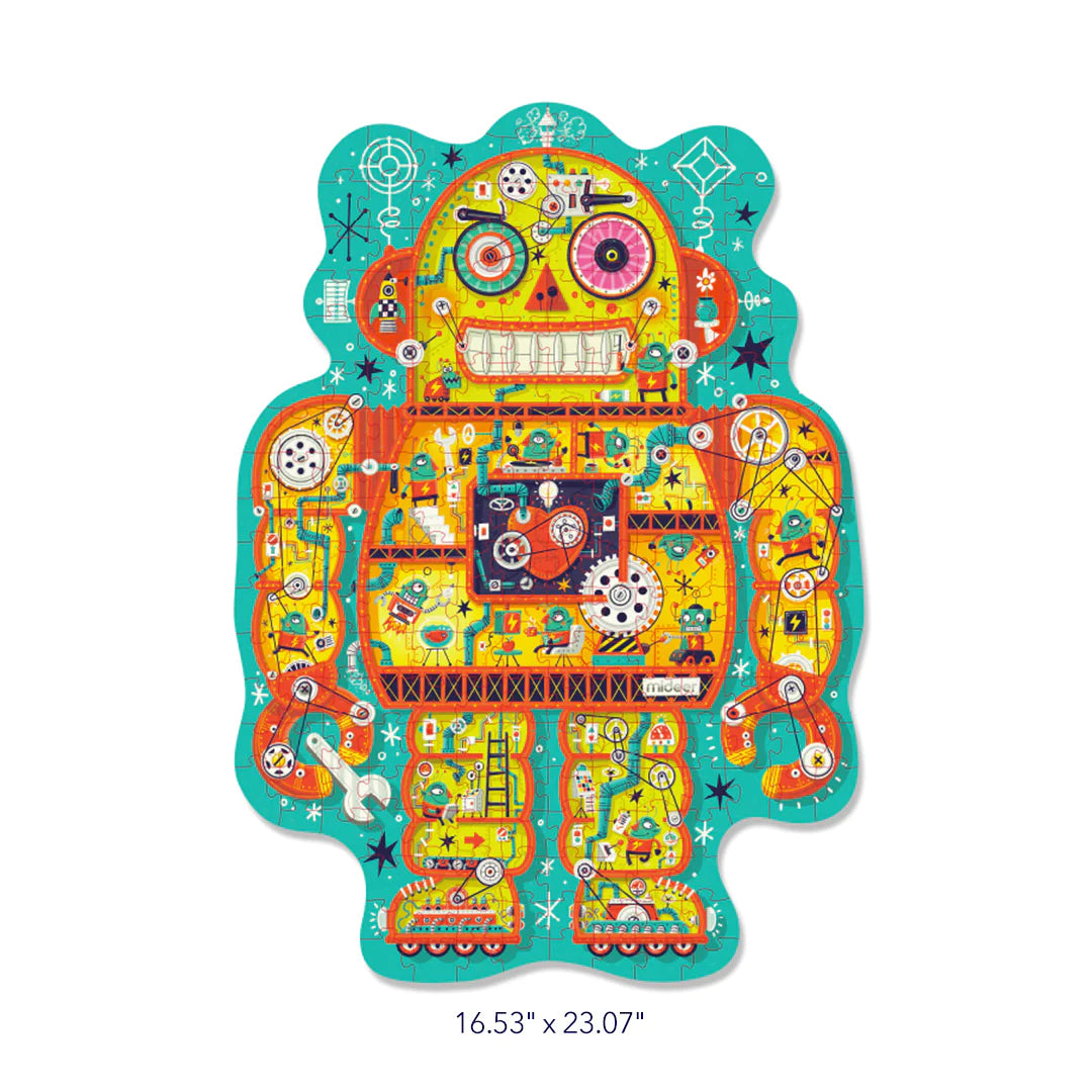 Mideer - Irregular Puzzle - Robot Factory (Small Pack) puzzle - 226 pieces - Age 5+