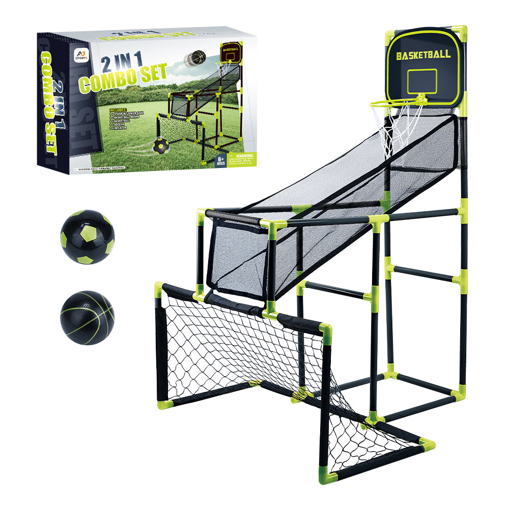 Aojie Sport – 2 In 1 Combo Set (Basketball, Soccer Set) - Ages 6+