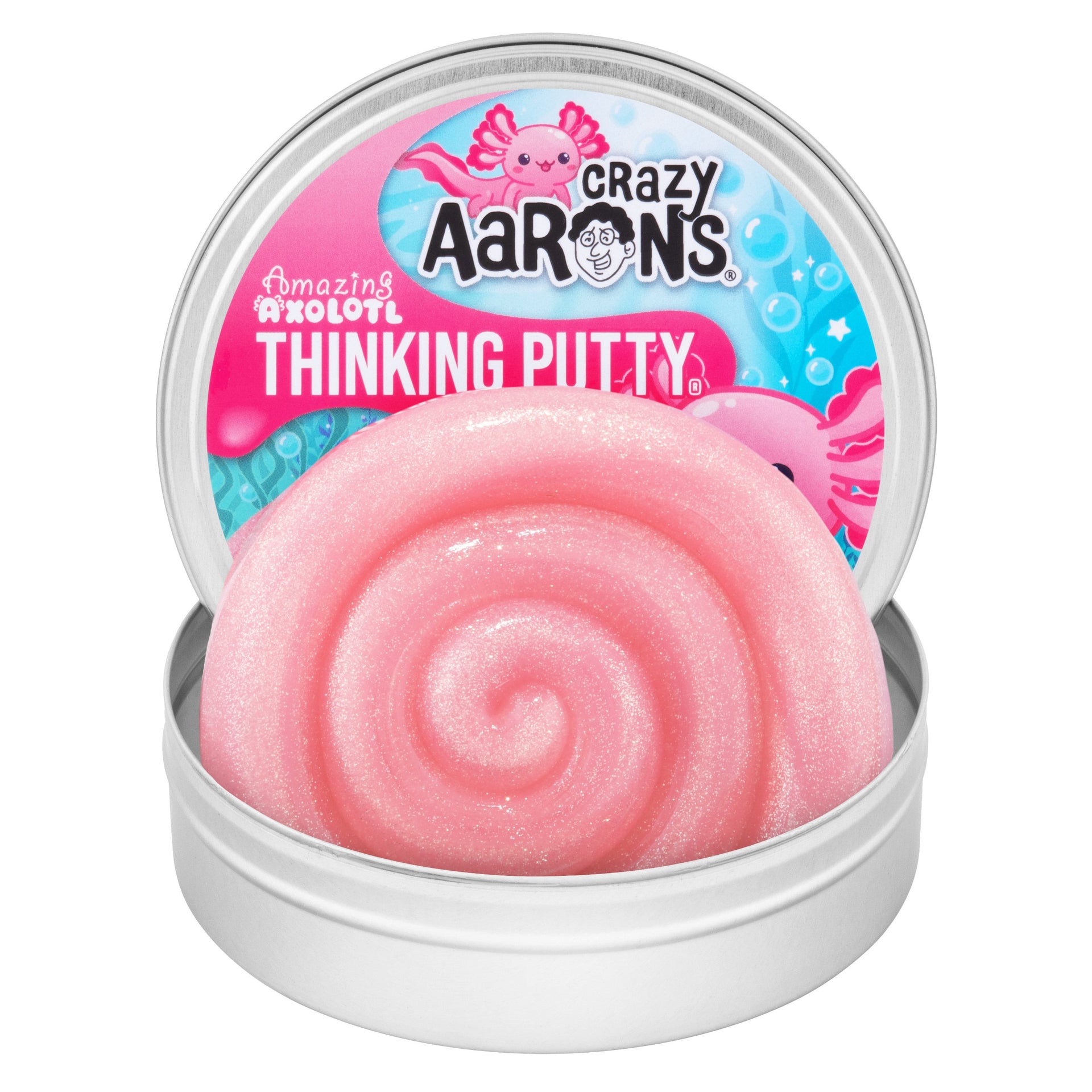 Crazy Aaron's Amazing Axolotl full-size Thinking Putty tin
