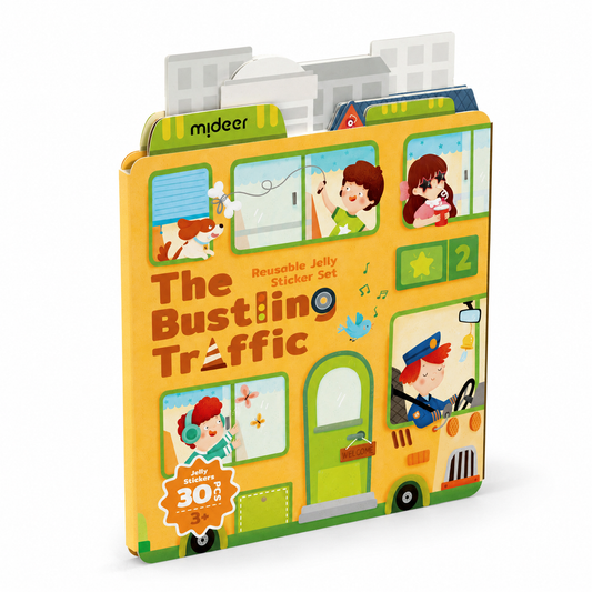 Mideer Bustling Traffic Jelly Sticker Set product angle 1