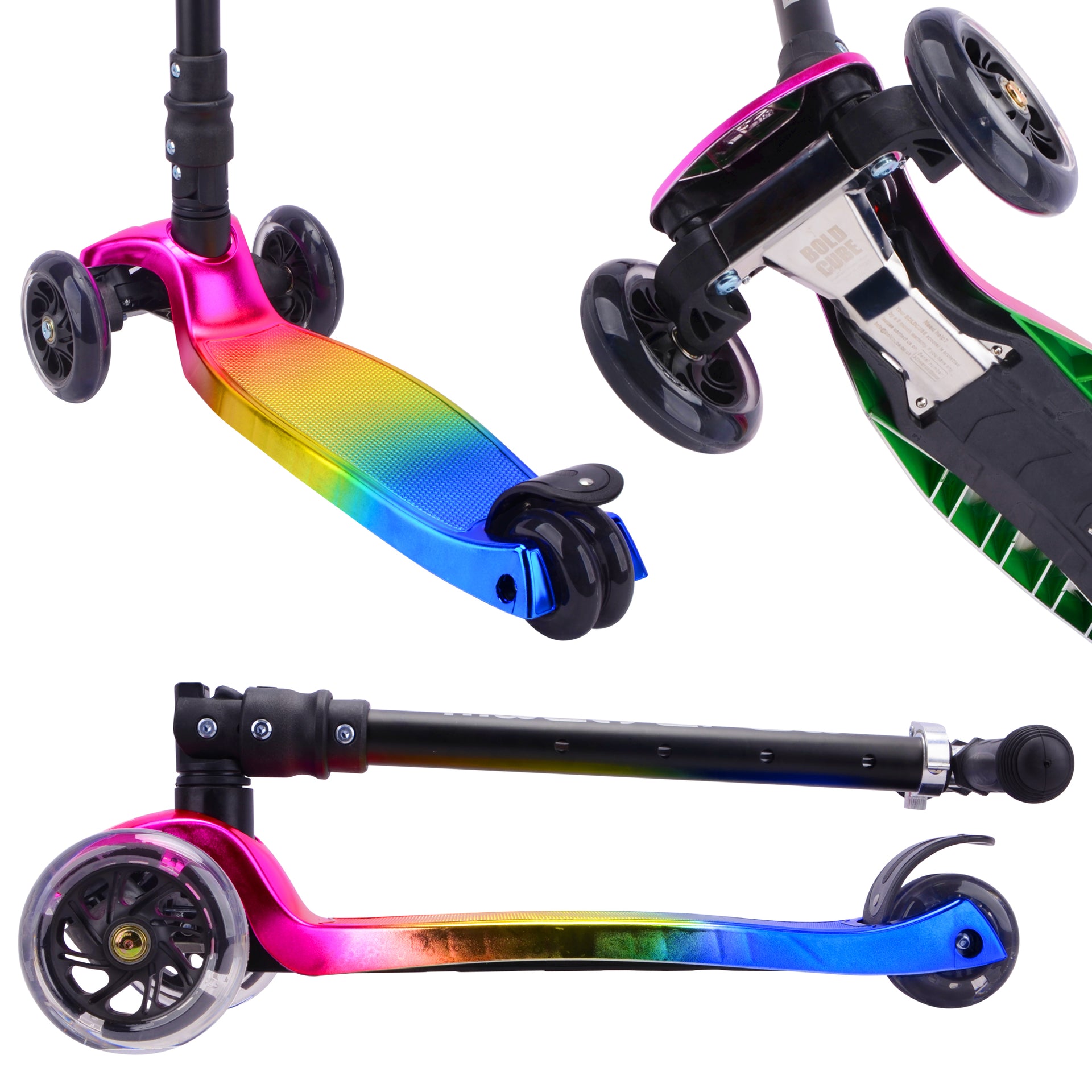 Boldcube - Big 3 Wheel Scooter - Candyfloss - Age 5-10