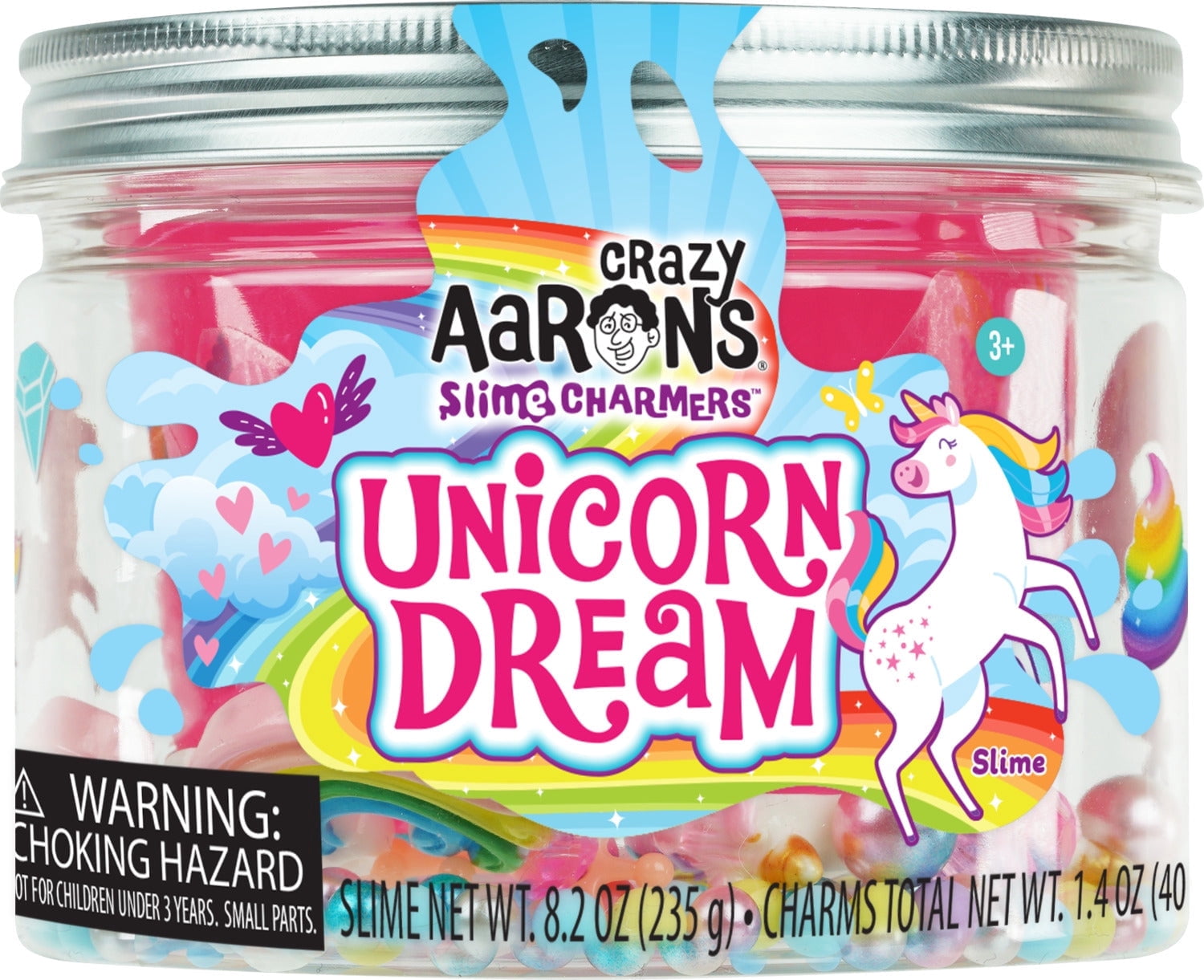 Crazy Aaron's Slime Charmers Unicorn Dream pink water slime