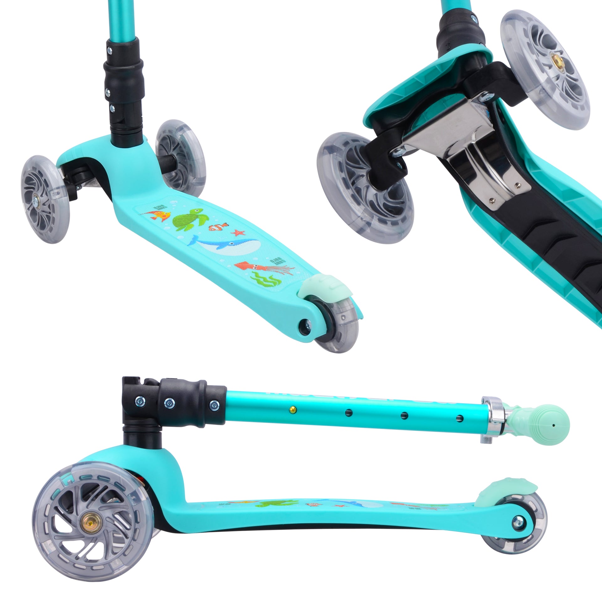 Bold Cube - Three Wheel Scooter Teeny - Ocean Aqua - Age 3-8