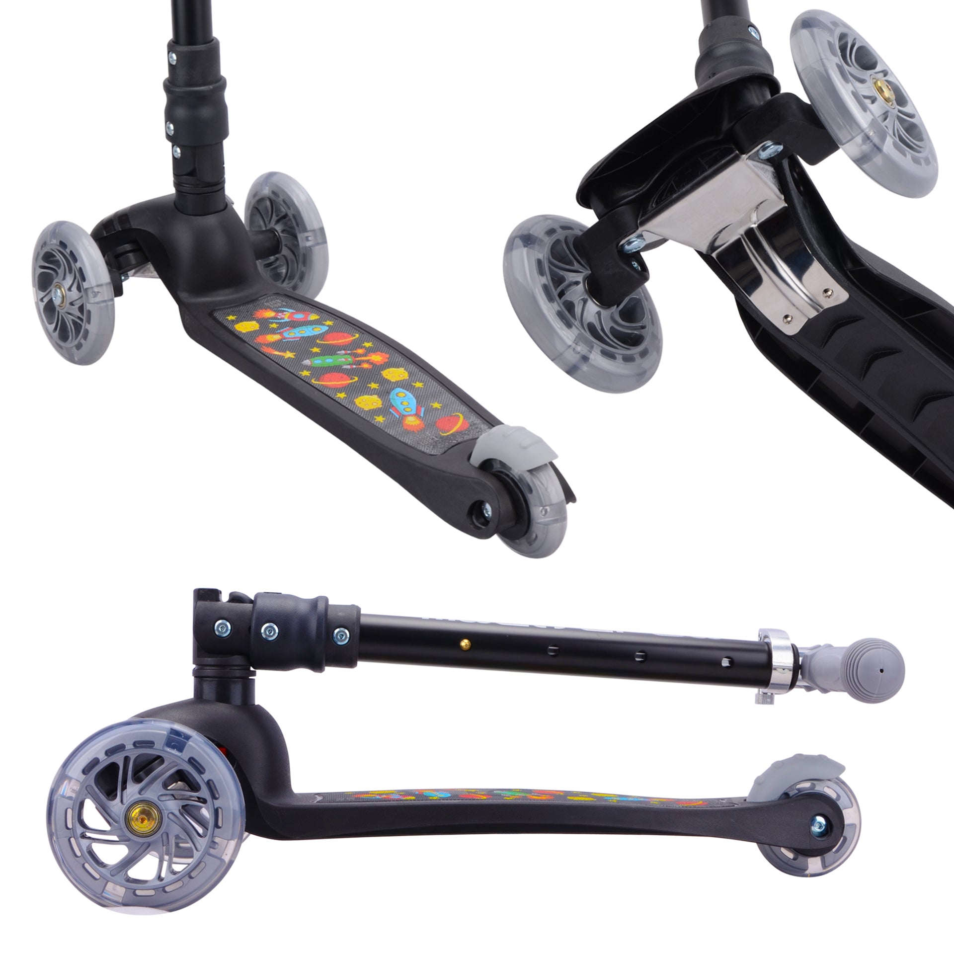 Bold Cube - Three Wheel Scooter Teeny - Rocket Black - Age 3-8
