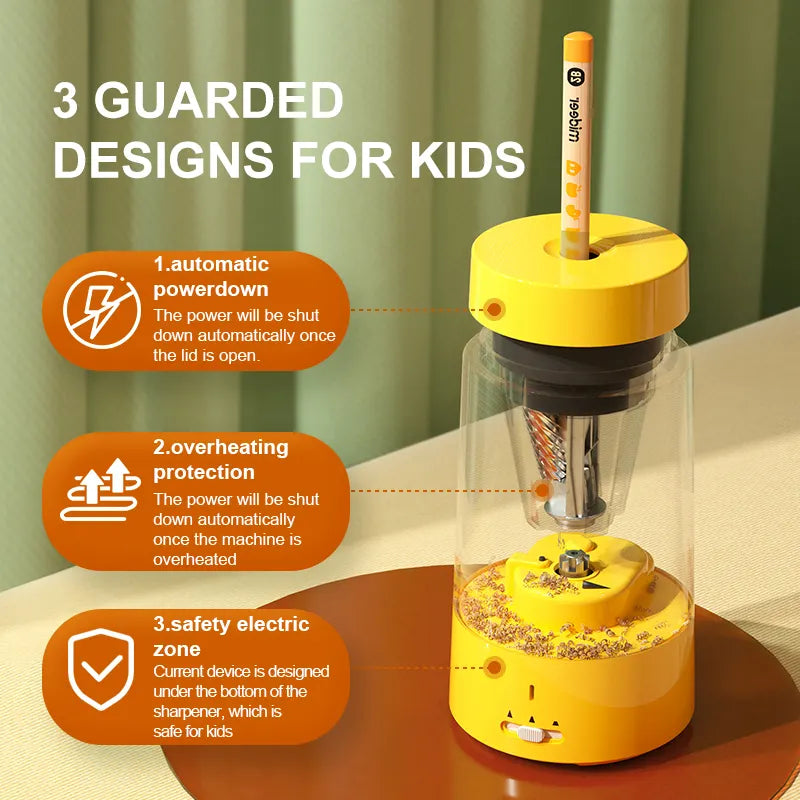 Mideer - Automatic Pencil Sharpener - Cloudy Grey - Age 3+