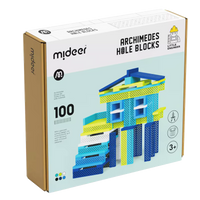 Mideer - Archimedes Dimond's Hole Blocks - Cold color - 100 pieces - Age +3