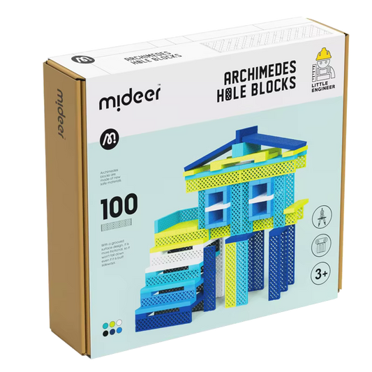 Mideer - Archimedes Dimond's Hole Blocks - Cold color - 100 pieces - Age +3