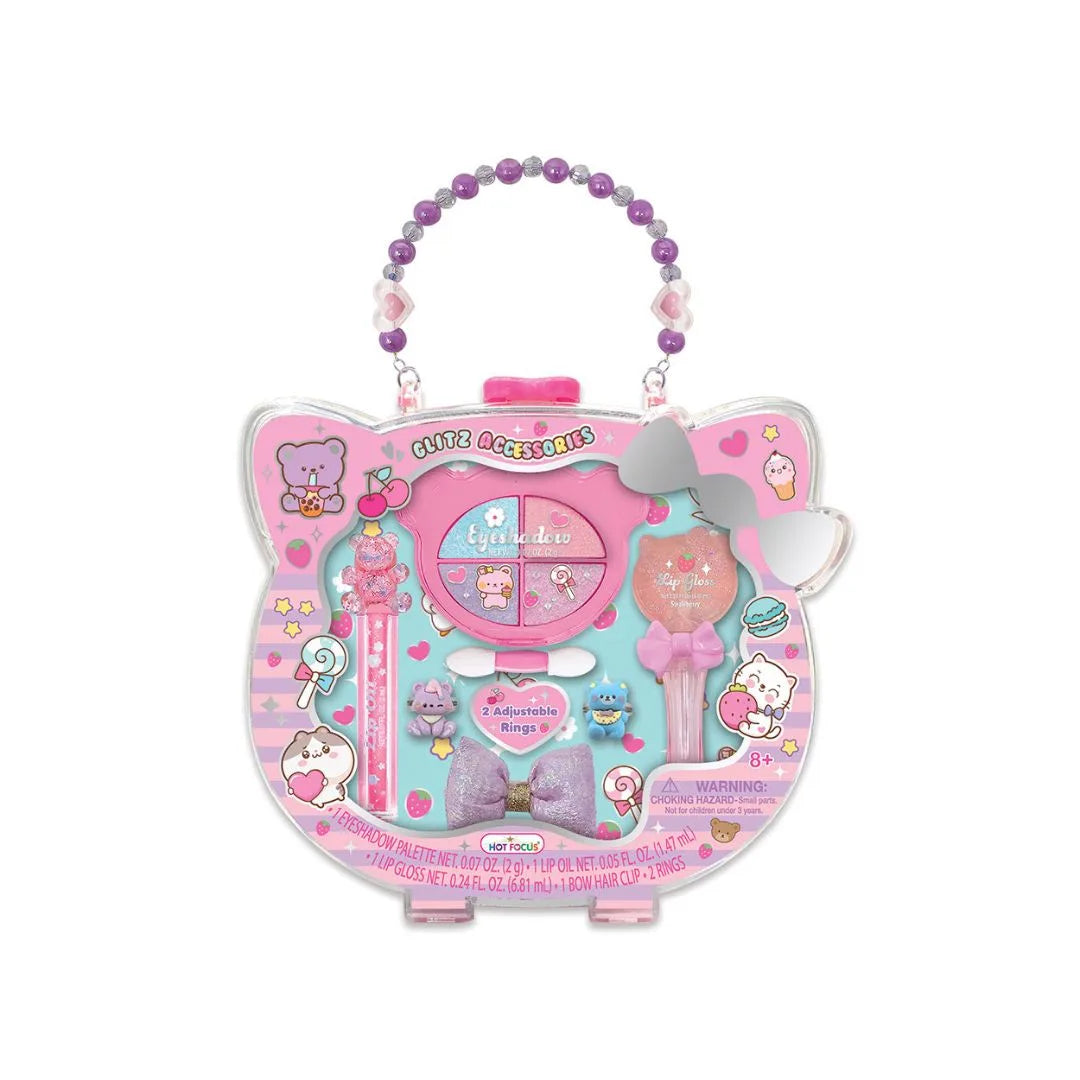 Make It Real Glitz Accessories Beauty Set Critter makeup and rings