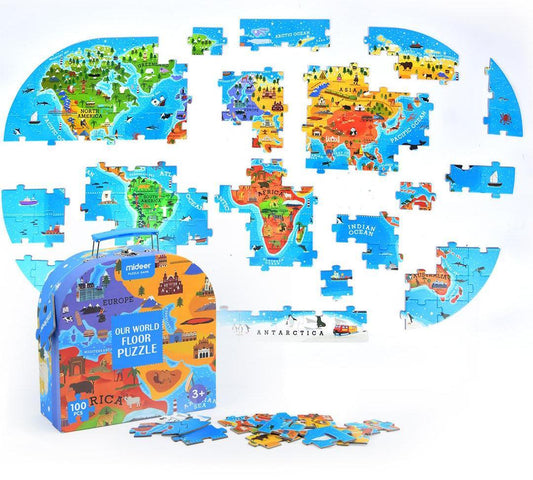 Mideer Portable Puzzle Box: Our World