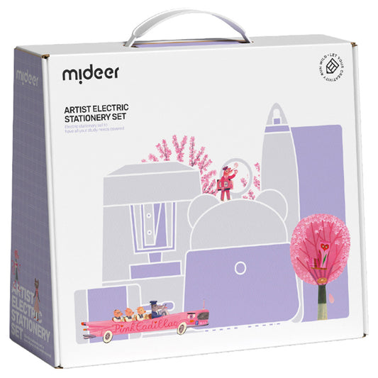 Mideer Electric Stationery Set in Lilac Purple gift box