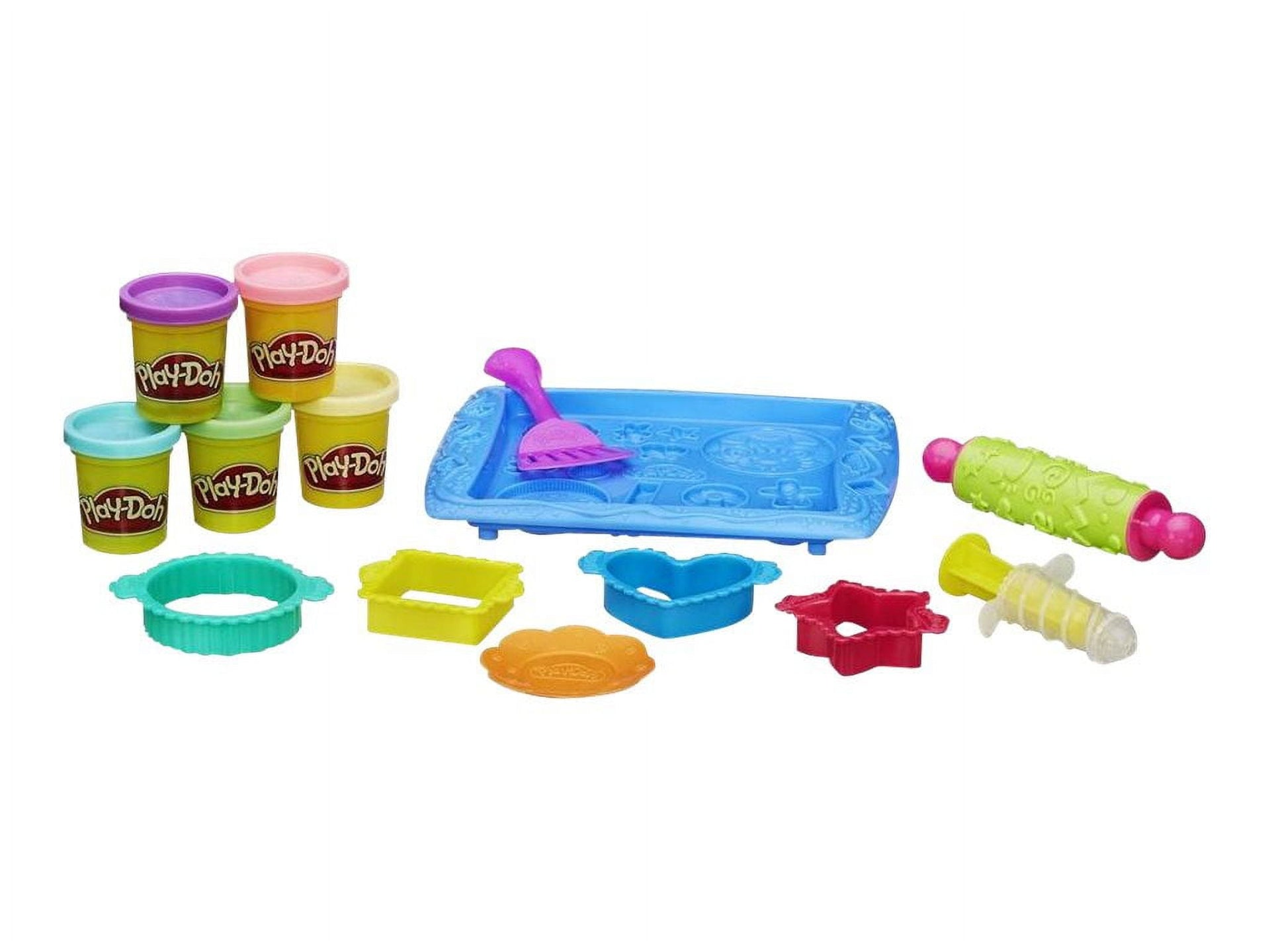 Play-Doh Kitchen Cookie Creations play food set with cookie cutters and modeling dough cans