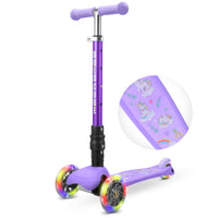 Bold Cube - Three Wheel Scooter Teeny - Unicorn Purple - Age 3-8