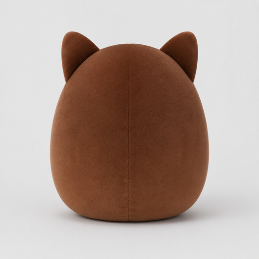Glaudini tuxedo cat plush front view on white