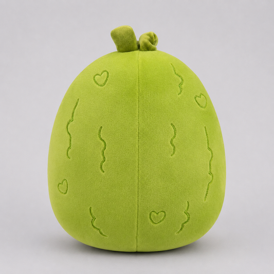 Salim green pickle plush front view on white