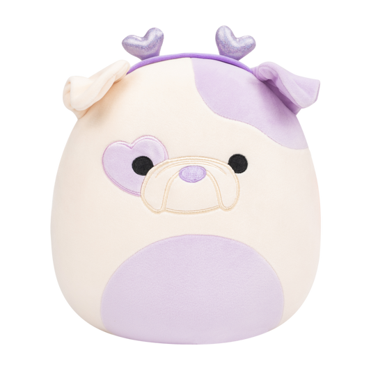 Danielle lavender bulldog plush studio front view