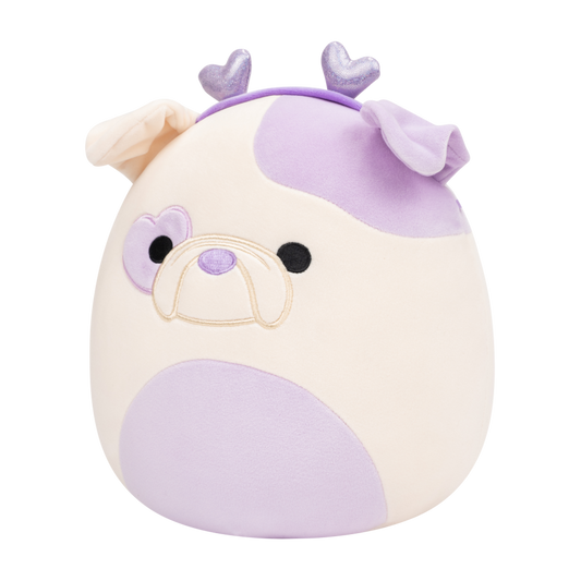 Danielle lavender bulldog plush studio front view