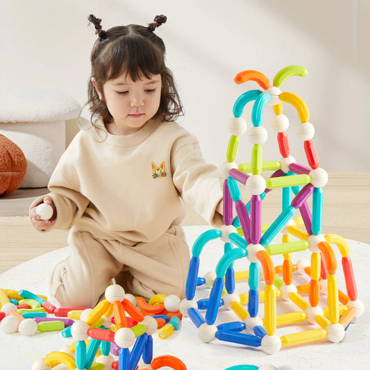 Mideer - Rainbow Magnetic Sticks - 60 pcs - Age 3+