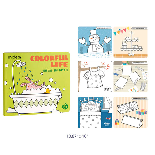 Mideer - Coloring Book - Colorful Life - Age 3+