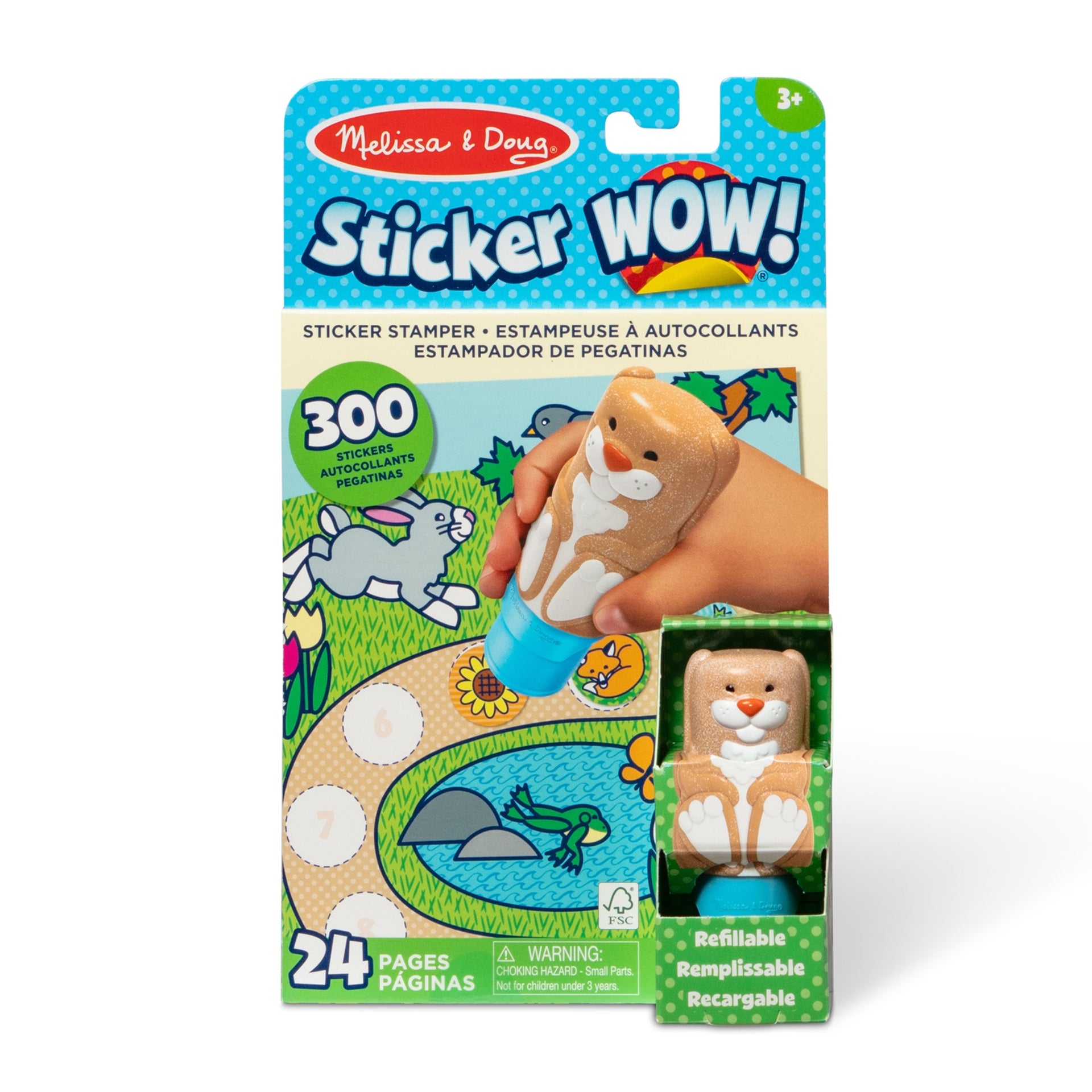 Melissa & Doug Sticker WOW! Bunny activity pad and sticker stamper set