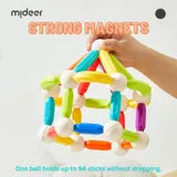 Mideer - Rainbow Magnetic Sticks - 100Pcs - Age +3