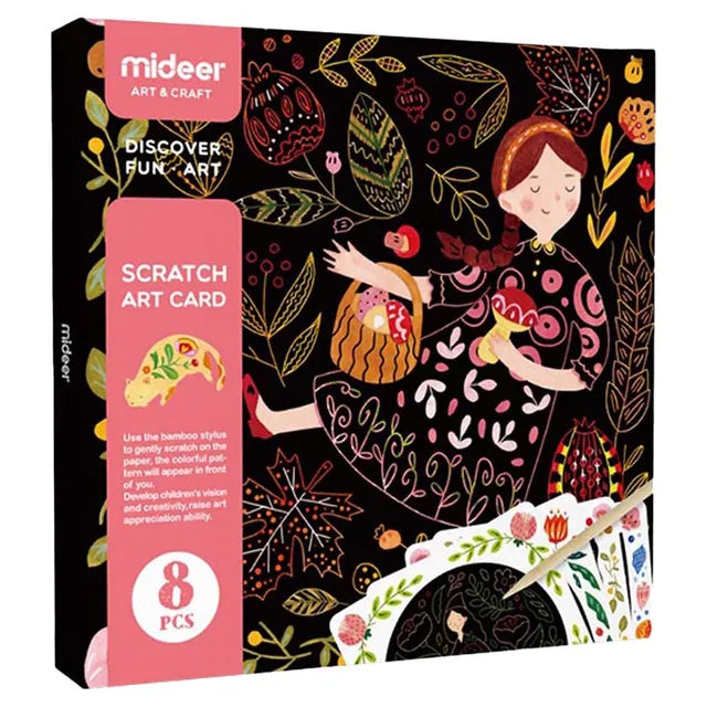 Mideer - Scratch Art Card - Girl - age 3+
