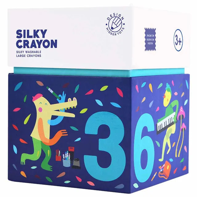 Mideer - Washable Silky Crayon - 36 colors - Age 3+
