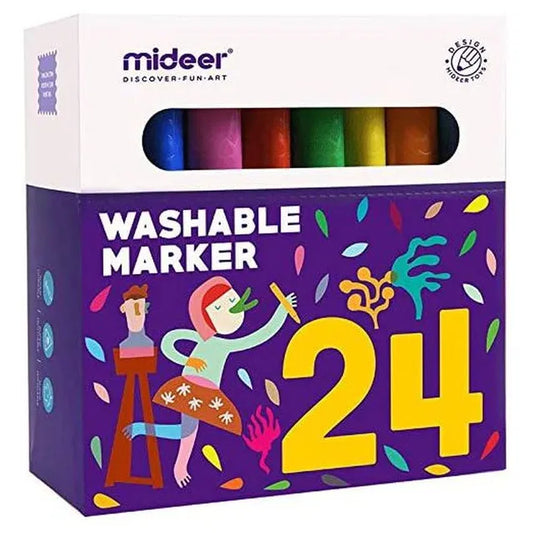 Mideer - Washable Marker - 24 colors - Age 3+