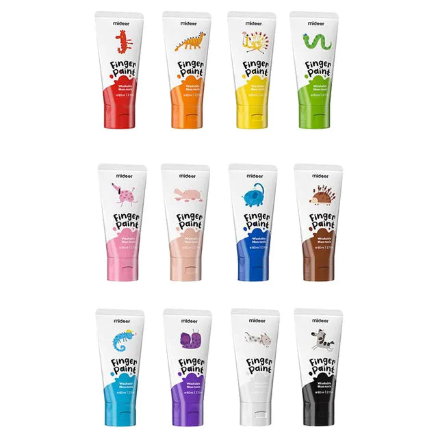 Mideer - Finger Paint - 12 colors - Age 3+