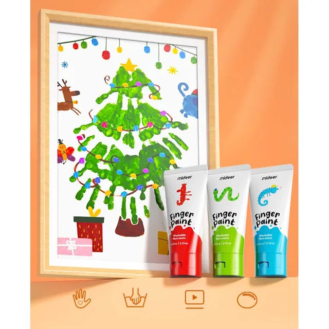 Mideer - Finger Paint - 12 colors - Age 3+
