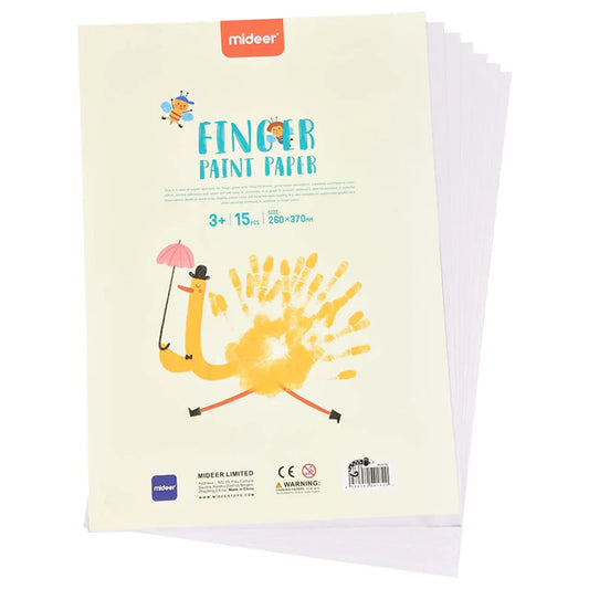 Mideer - Finger Paint paper - 15 sheets - Age 3+