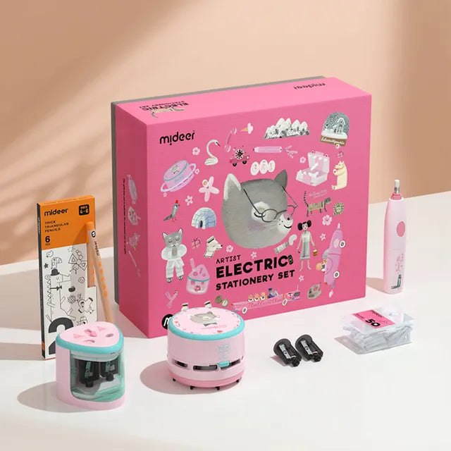 Mideer - Electric Stationery Set - Artist (Pink) - Age 3+