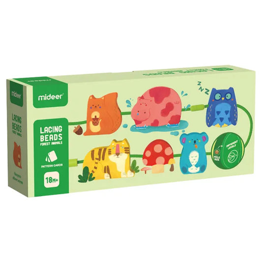 Mideer - Lacing Beads - Forest Animals - Age 18+ Months
