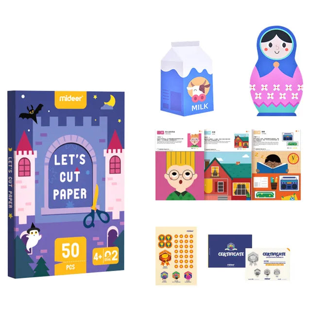 Mideer - Let's Cut Paper - Middle Level – Age 4+