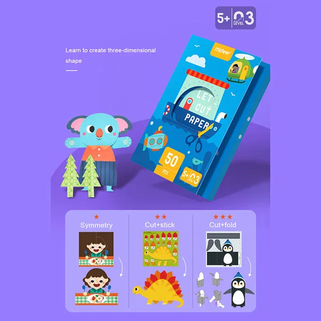 Mideer - Let's Cut Paper - Advanced Level – Age 5+